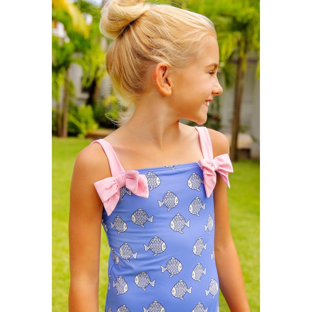 TBBC The Beaufort Bonnet Company Little Fishies Shannon Bow Bathing Suit Tie - Picture 2 of 7